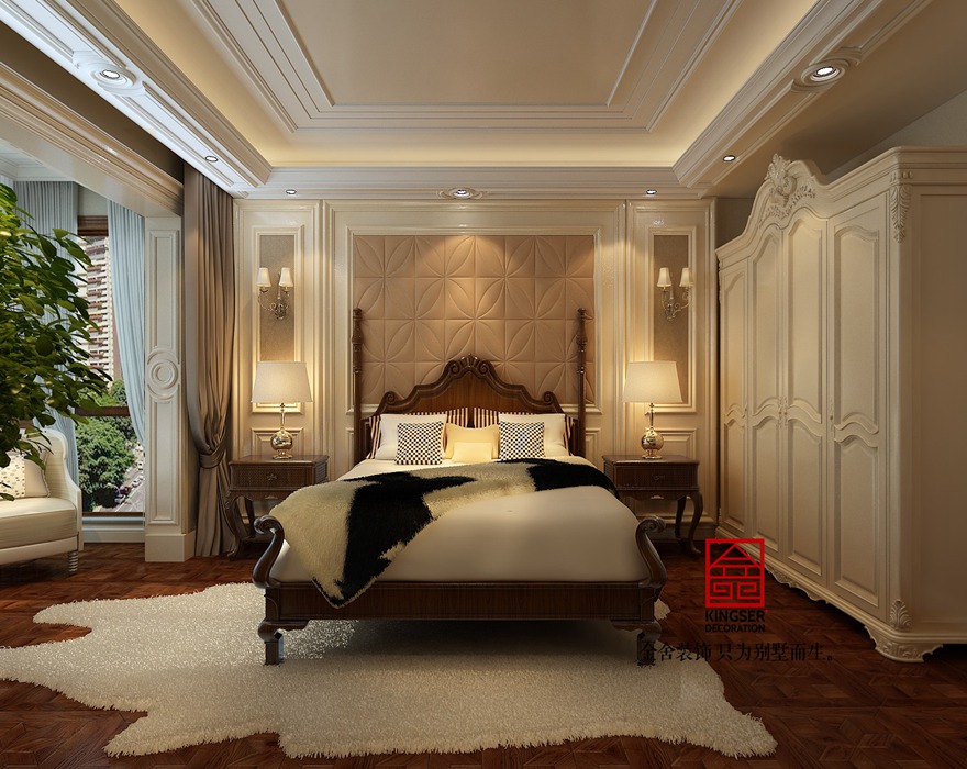 藍郡別墅裝修-歐式風格-臥室