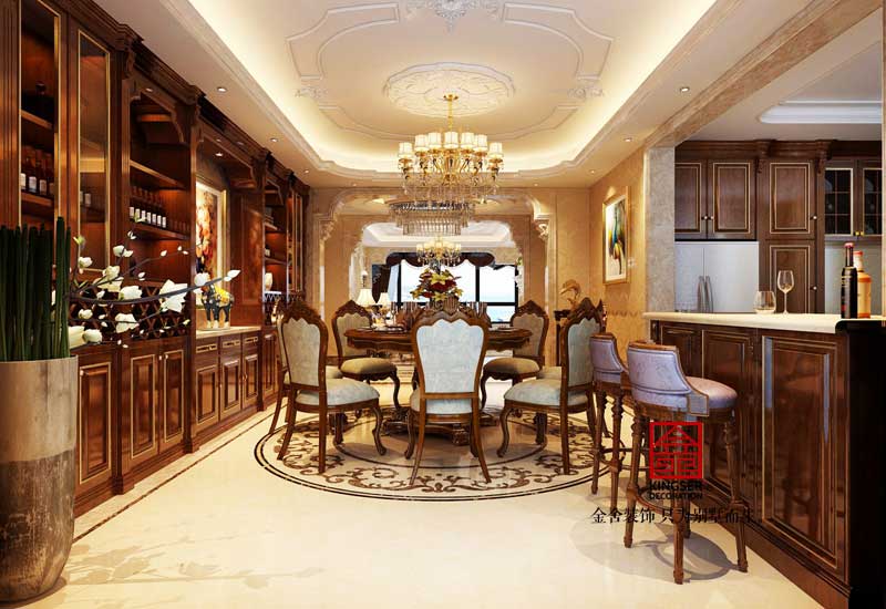 無(wú)極別墅裝修-歐式風(fēng)格-餐廳