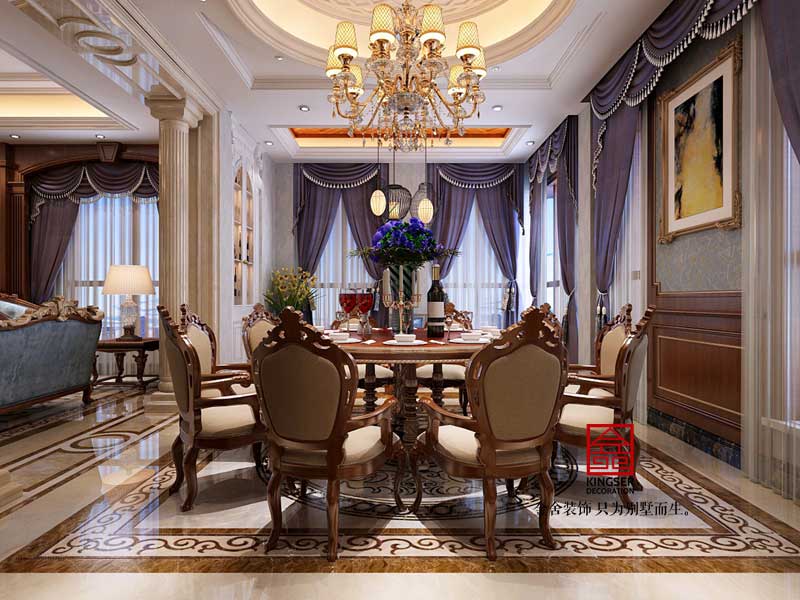 碧桂園別墅裝修-歐式風格-客廳