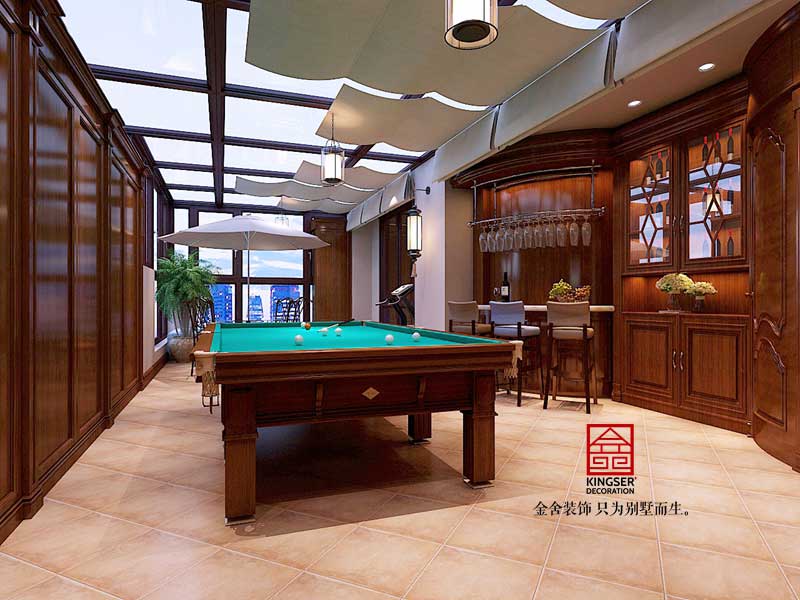 碧桂園別墅裝修-歐式風格-休息室