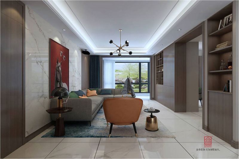 融創中心裝修-現代簡約風格-客廳