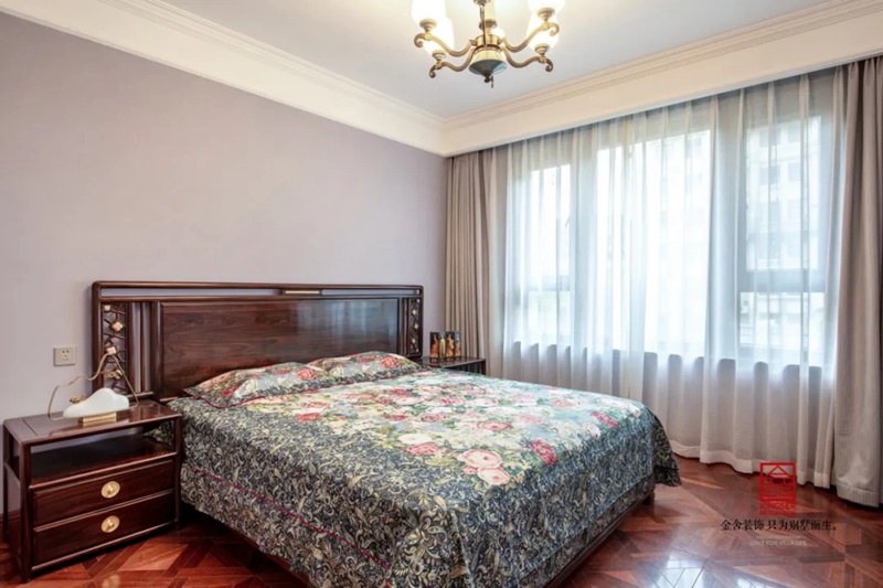 天山國賓壹號188平米新中式風格裝修實景