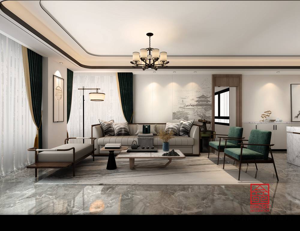 大者260平米新中式風格裝修-客廳