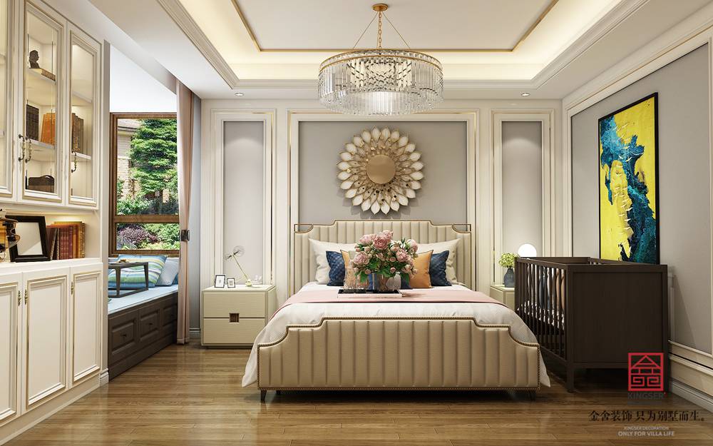 健康城160平米裝修-美式風格-臥室