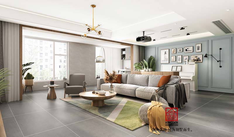 保利拉菲公館裝修設計-客廳