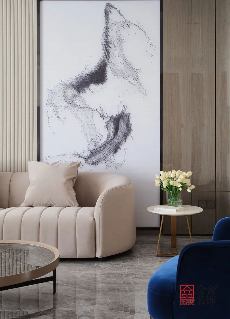 榮盛華府300㎡現代輕奢風格裝修實景圖