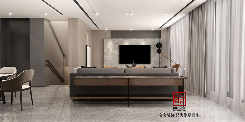 西山林語322平米研發效果圖-客廳