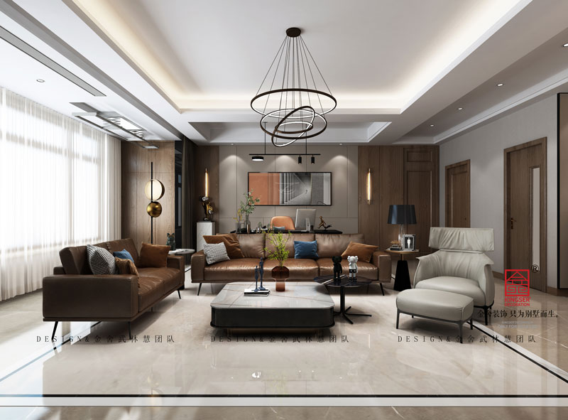 保利西山林語現代風格客廳效果圖