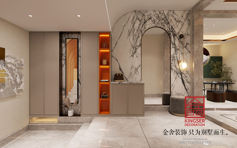 衡水漢王府別墅裝修520平現(xiàn)代法奢風格效果圖