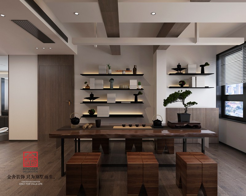 榮盛華府190㎡臺(tái)式簡約風(fēng)格裝修設(shè)計(jì)