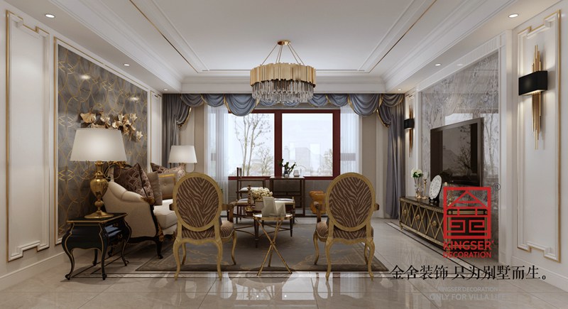 榮盛華府185㎡歐式風格裝修設計