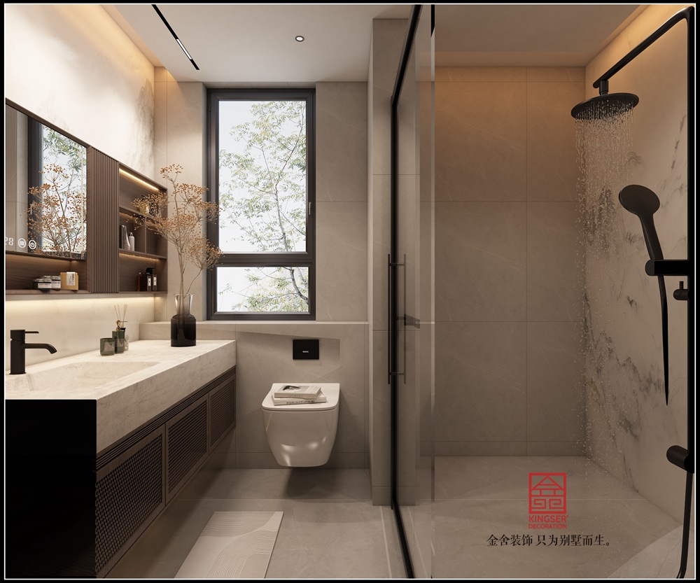 中海峯200平米中式風格裝修-衛生間